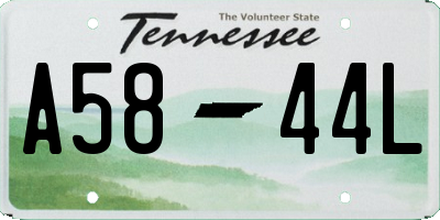 TN license plate A5844L