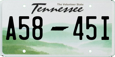 TN license plate A5845I