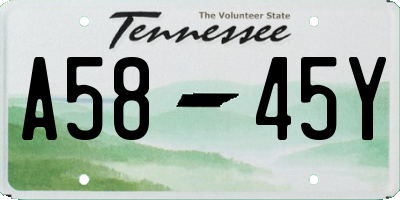 TN license plate A5845Y