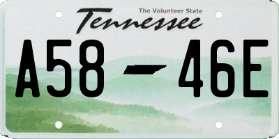 TN license plate A5846E