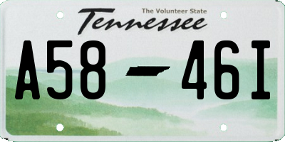 TN license plate A5846I