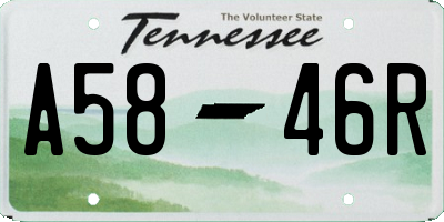 TN license plate A5846R