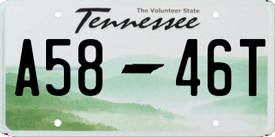 TN license plate A5846T