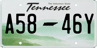 TN license plate A5846Y