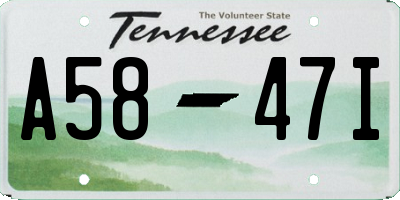 TN license plate A5847I