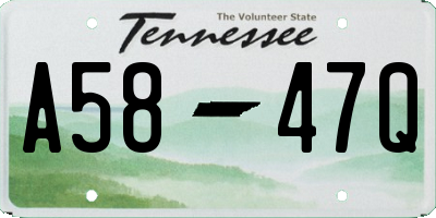 TN license plate A5847Q