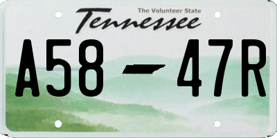 TN license plate A5847R
