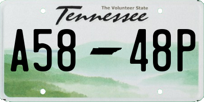 TN license plate A5848P