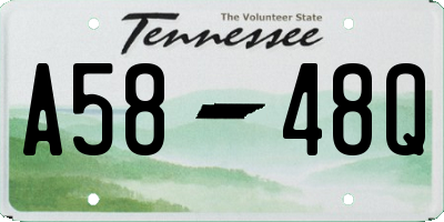 TN license plate A5848Q