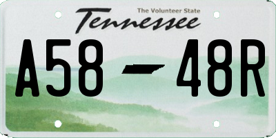 TN license plate A5848R