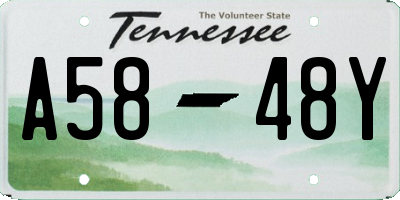 TN license plate A5848Y