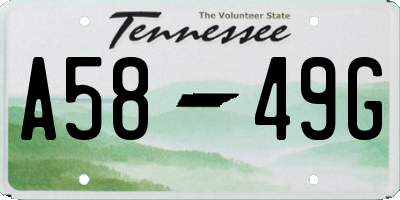 TN license plate A5849G