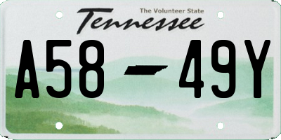 TN license plate A5849Y