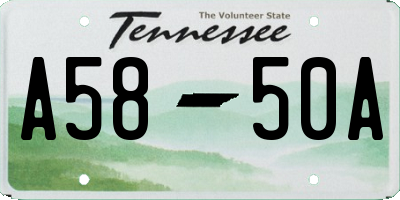 TN license plate A5850A