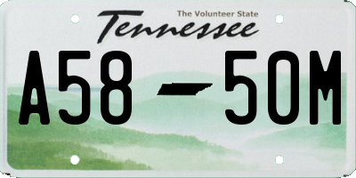 TN license plate A5850M