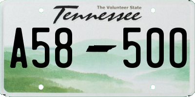 TN license plate A5850O