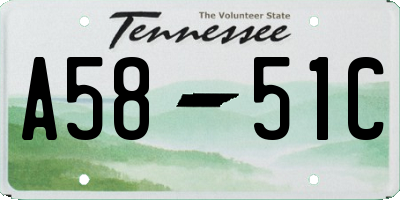 TN license plate A5851C