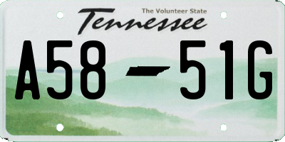 TN license plate A5851G