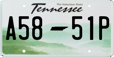 TN license plate A5851P