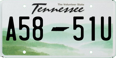 TN license plate A5851U