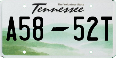TN license plate A5852T