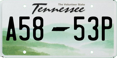 TN license plate A5853P