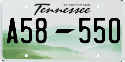 TN license plate A5855O