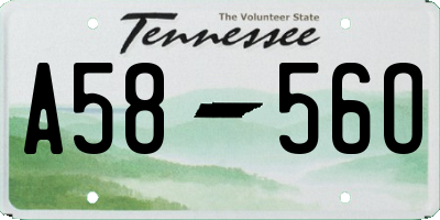 TN license plate A5856O