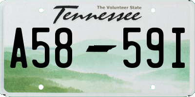 TN license plate A5859I