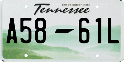 TN license plate A5861L