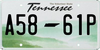 TN license plate A5861P