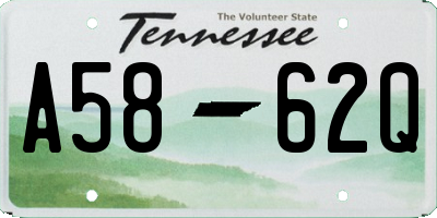TN license plate A5862Q
