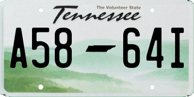 TN license plate A5864I