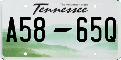 TN license plate A5865Q
