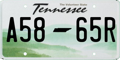 TN license plate A5865R