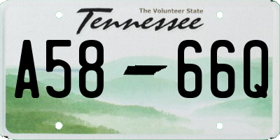 TN license plate A5866Q