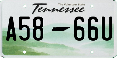 TN license plate A5866U