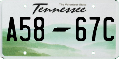TN license plate A5867C