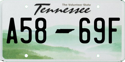 TN license plate A5869F