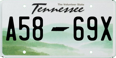 TN license plate A5869X
