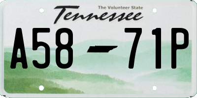 TN license plate A5871P