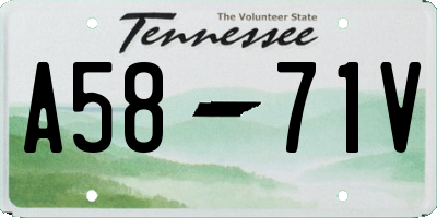 TN license plate A5871V