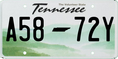 TN license plate A5872Y