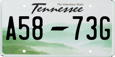 TN license plate A5873G