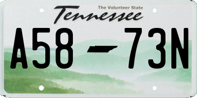 TN license plate A5873N