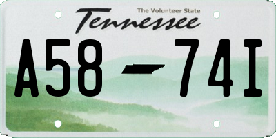 TN license plate A5874I