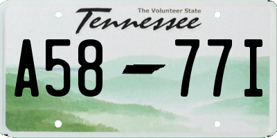 TN license plate A5877I