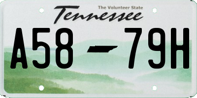 TN license plate A5879H