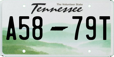 TN license plate A5879T