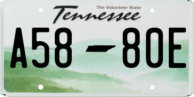 TN license plate A5880E